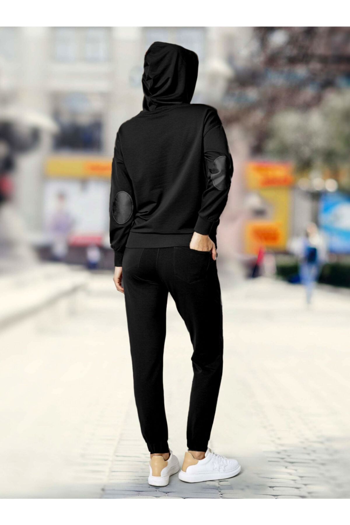 Puma skinny fit discount tracksuit set in black