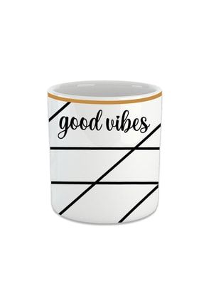 Good Vibes Espresso, Double Türk Kahvesi Fincanı - Kulpsuz Bardak FIN179