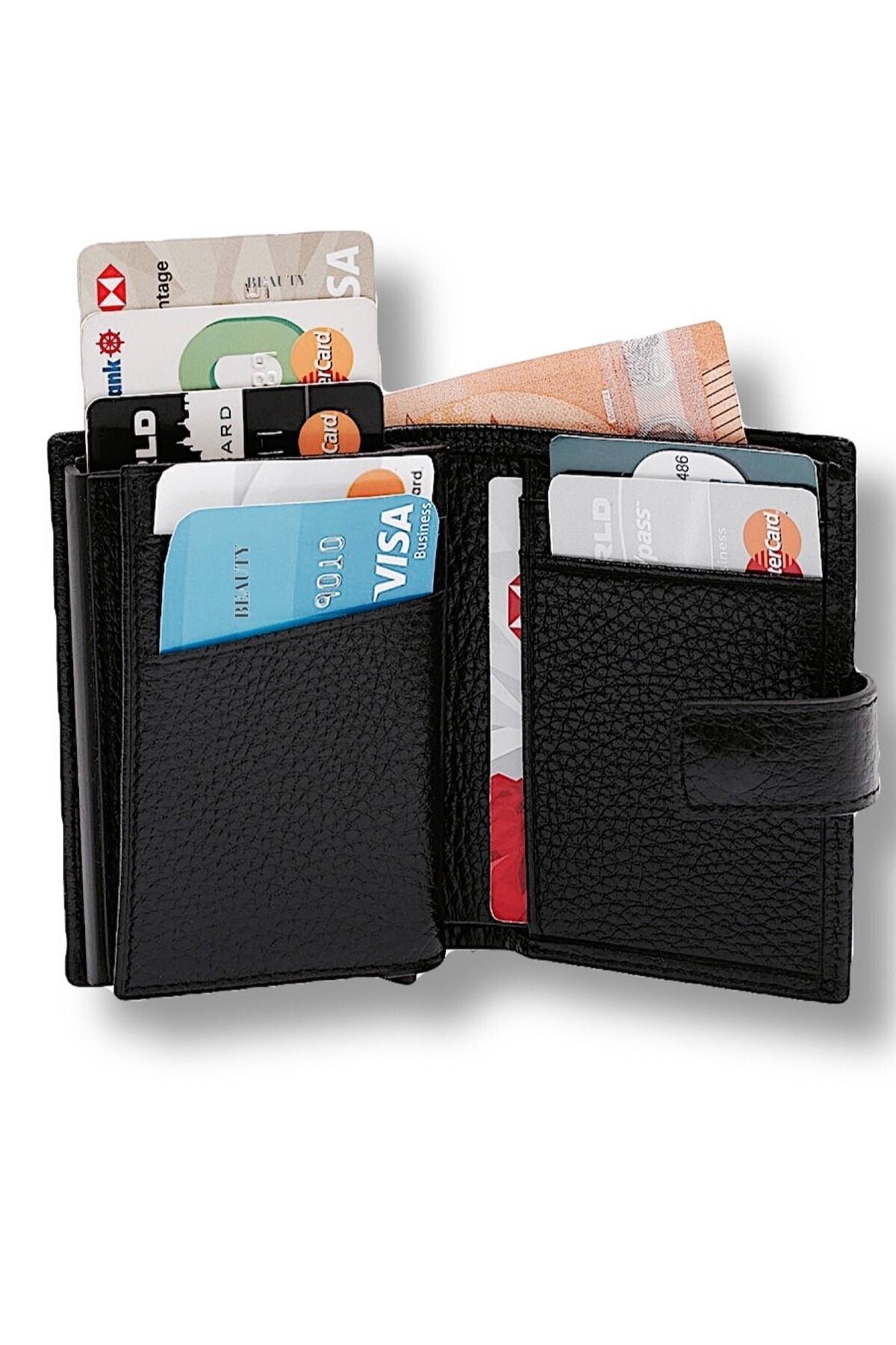 کیف پول مردانه مشکی Westpolo | bty5570 اورجینال - تصویر 4