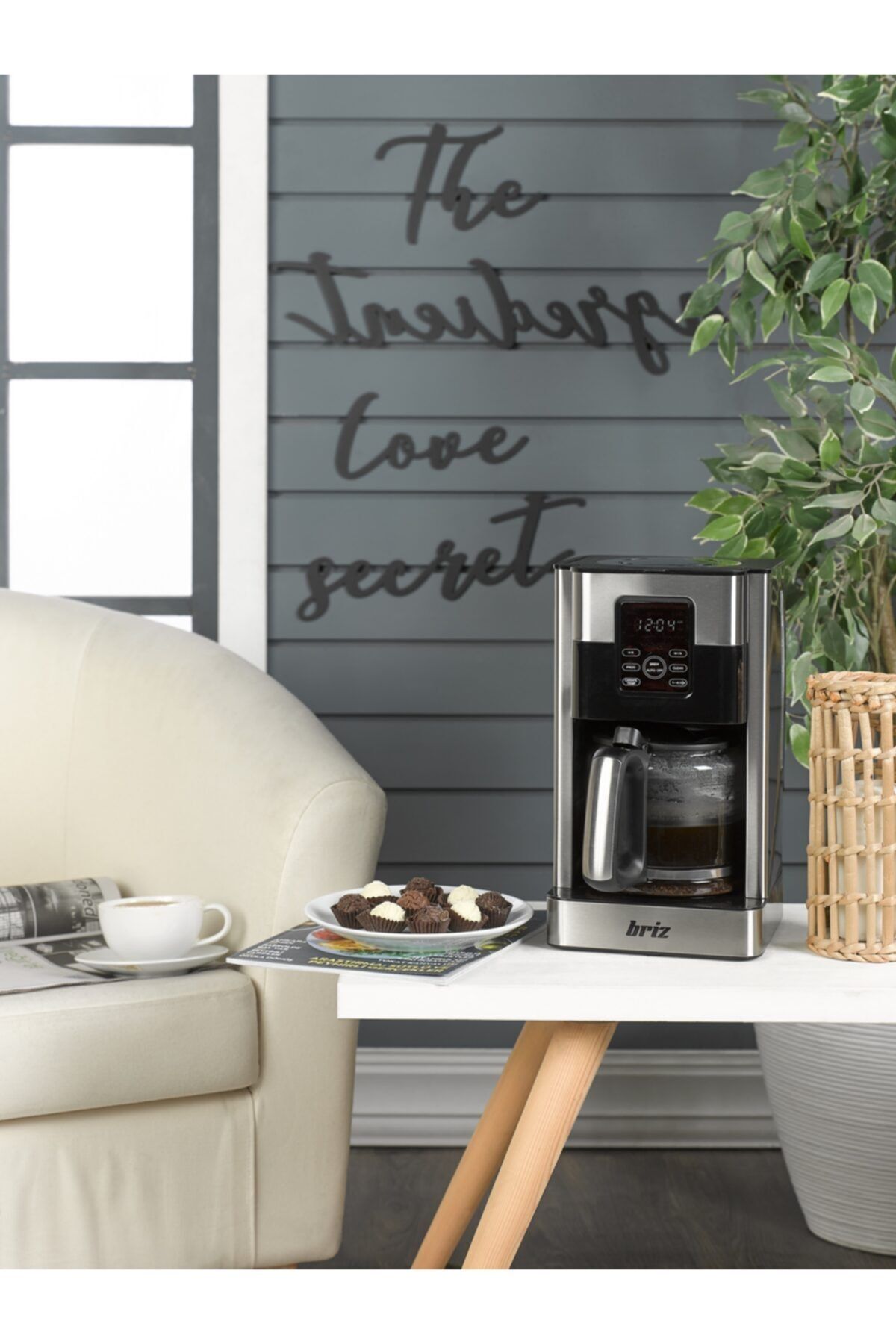 BRİZ-Br760 Digital Filter Coffee Machine with Time and Aroma Adjustment 4