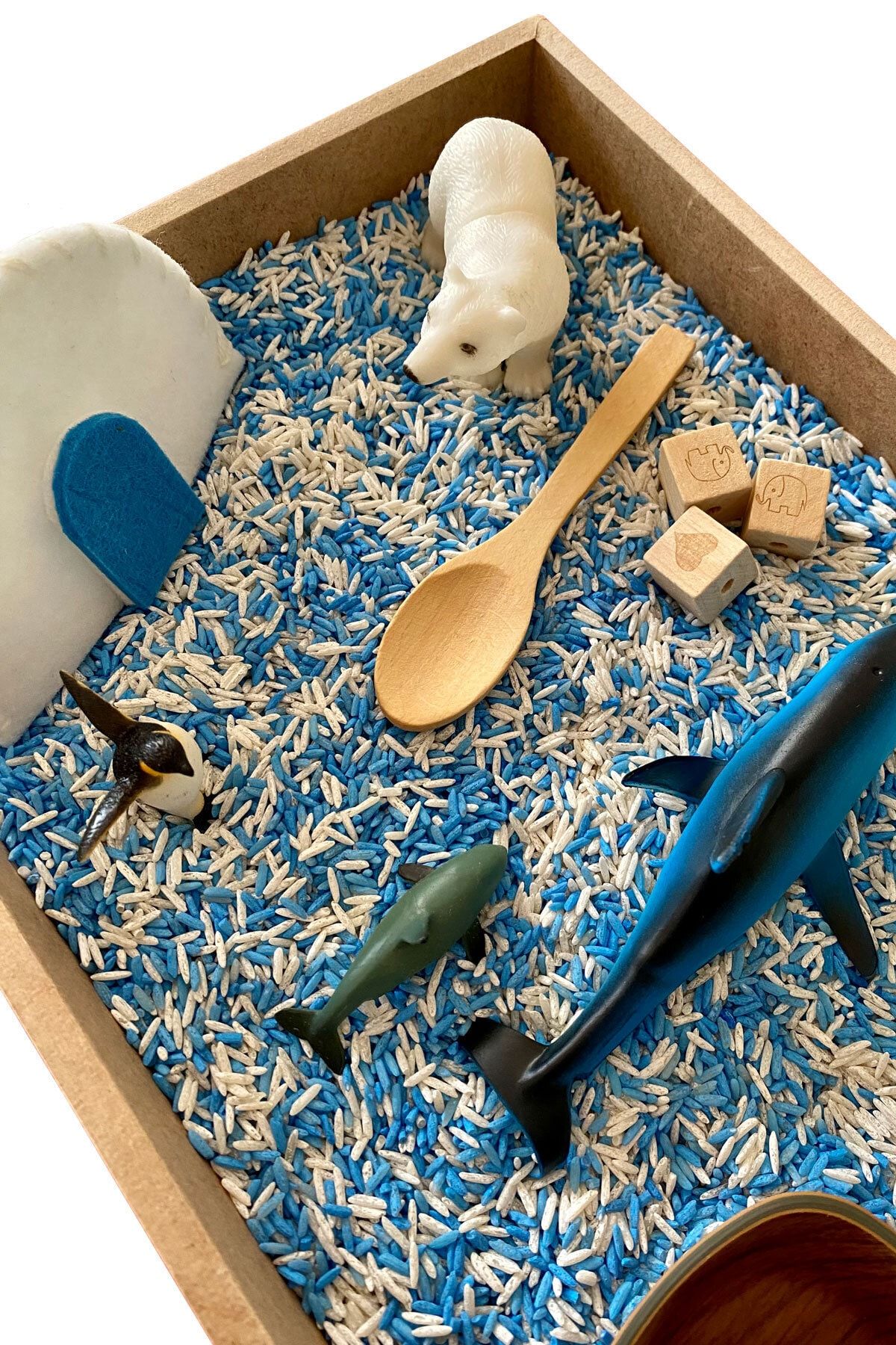 Beyaz Tavşan Oyun Evi Eğitici Ahşap Oyuncak - Montessori Etkinlik Seti SN10037