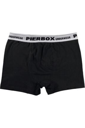 Erkek Siyah Underwear Likralı Boxer PierboxUnderwearLikralıBoxerTekliPaket