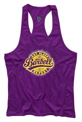 Barbell Fitness Gym Tank Top Sporcu Atleti bluutank504
