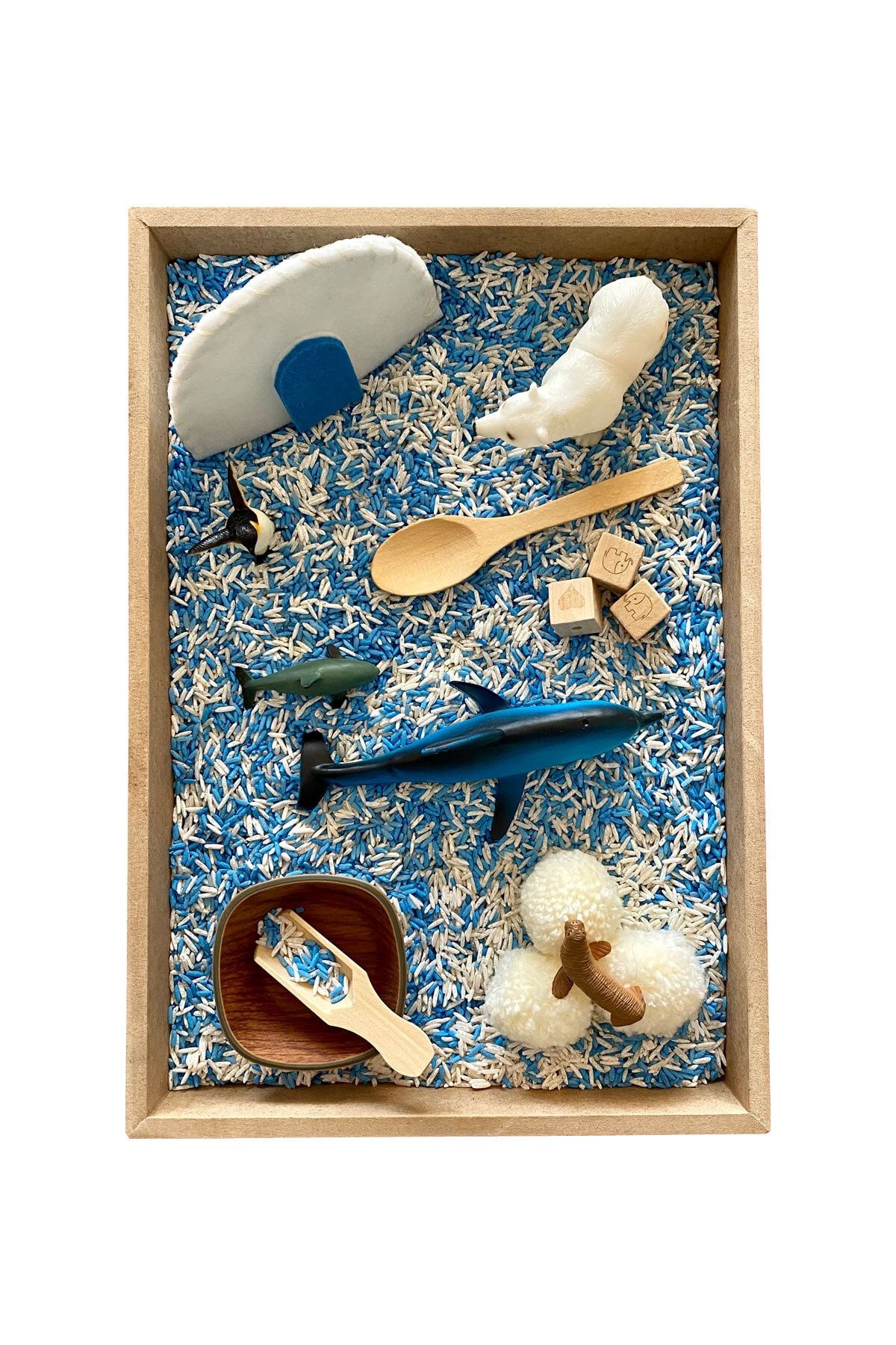 Beyaz Tavşan Oyun Evi Eğitici Ahşap Oyuncak - Montessori Etkinlik Seti SN10037
