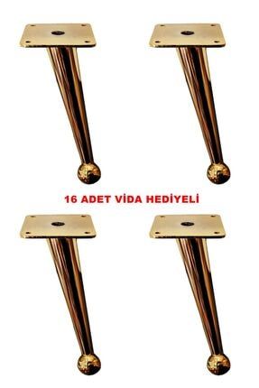 Atmaca Model Gold Metal Mobilya, Dolap, Koltuk, Tv Ünitesi Ayakları 12 Cm Metal (4 Adet) TYC00218783412