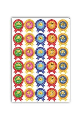 Rozet Kurdale Ödev Etiket Sticker Öğretmen Aferin Harikasın Etiketleri 120 Adet ÖDV15R
