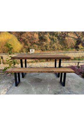 Doğal Ahşap Cam Masa Bench bench55