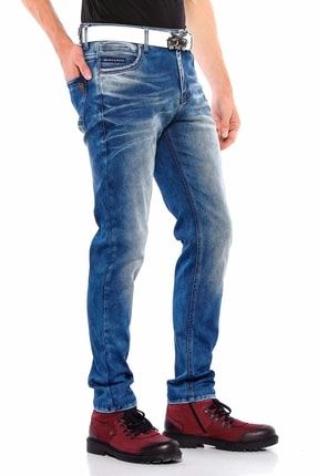 Erkek Mavi Basic 5 Cep Slim Fit Kot Pantolon CBJ-CD562|019