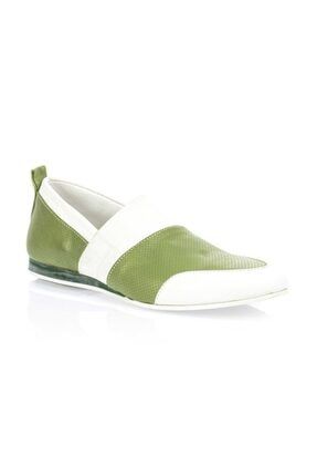 Erkek Yeşil Beyaz Lastikli Yazlık Ayakkabı CBJ-S-636|041