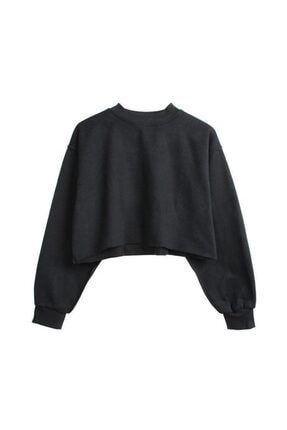 Kadın Siyah Sweatshirt LS0039CS