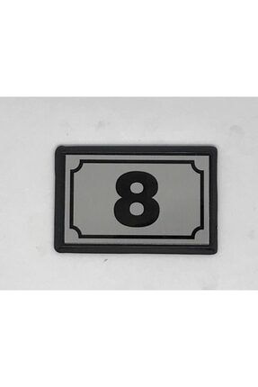 Yapışkanlı Kapı Numarası Alüminyum 8 No YAP 8