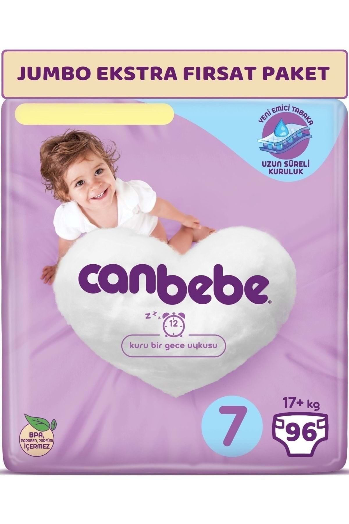 Canbebe Bebek Bezi Beden:7 (17+kg) Xx Large 96 Adet Jumbo Ekstra Fırsat Pk