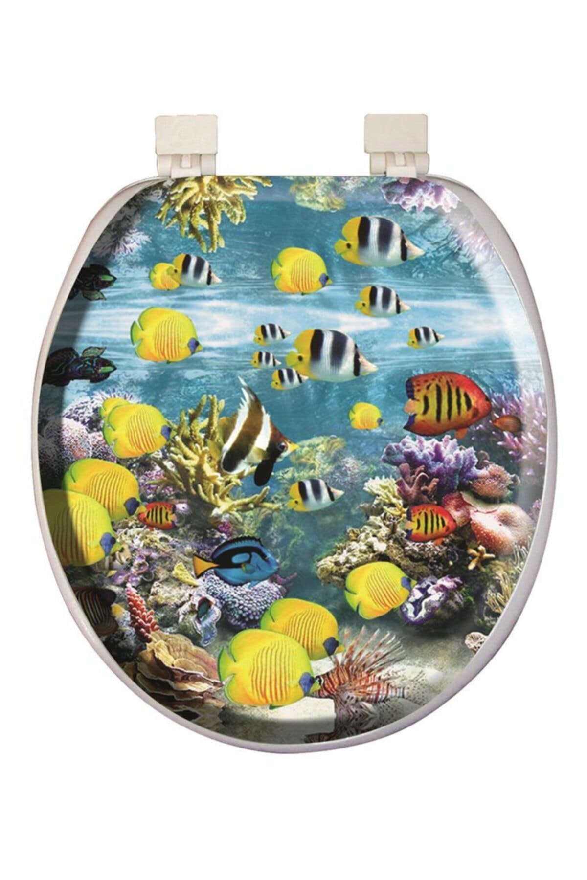 Softy Classic Desenli Yumuşak Klozet Kapağı Beyaz