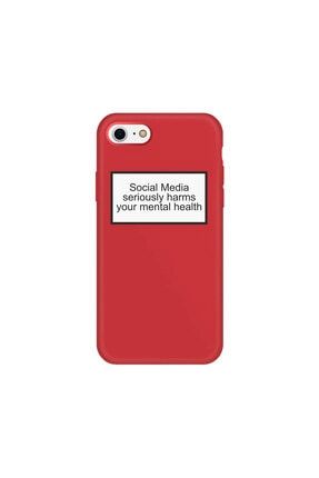 Iphone Se 2020 Kırmızı Lansman Sosyal Medya Telefon Kılıfı IPSELN-025
