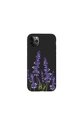 Iphone 11pro Max Siyah Lansman Renkli Çiçekler-2 Telefon Kılıfı IP11PMAXLN-041