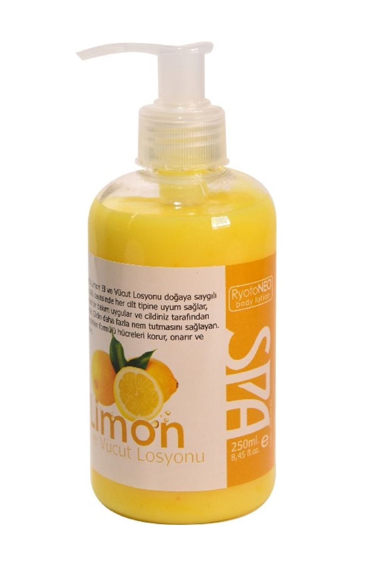 RyotoNEO Limon El, Yüz Ve Vücut Losyonu %100 Doğal 250 Ml. / RyotoNEO Lemon Hand, Face and Body Lotion 100% Natural 250 Ml.