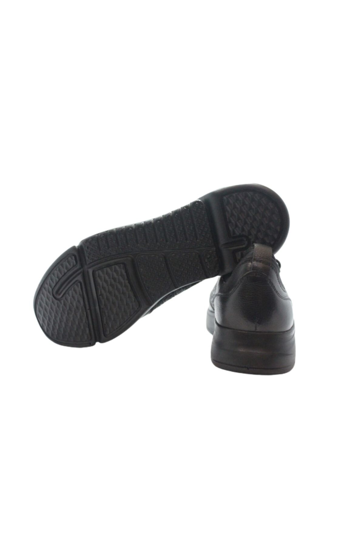 Elite-Men's Black Patterned Laceless Shoes 5