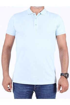 Erkek Mavi Slim Fit T-shirt 19SE07000194-006