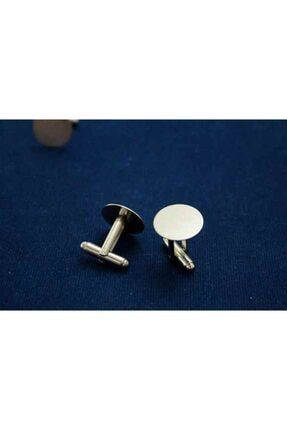 16 mm Yuvarlak Pul Kaynaklı Nikel Kaplama Kol Düğmesi 100 Adet T1604