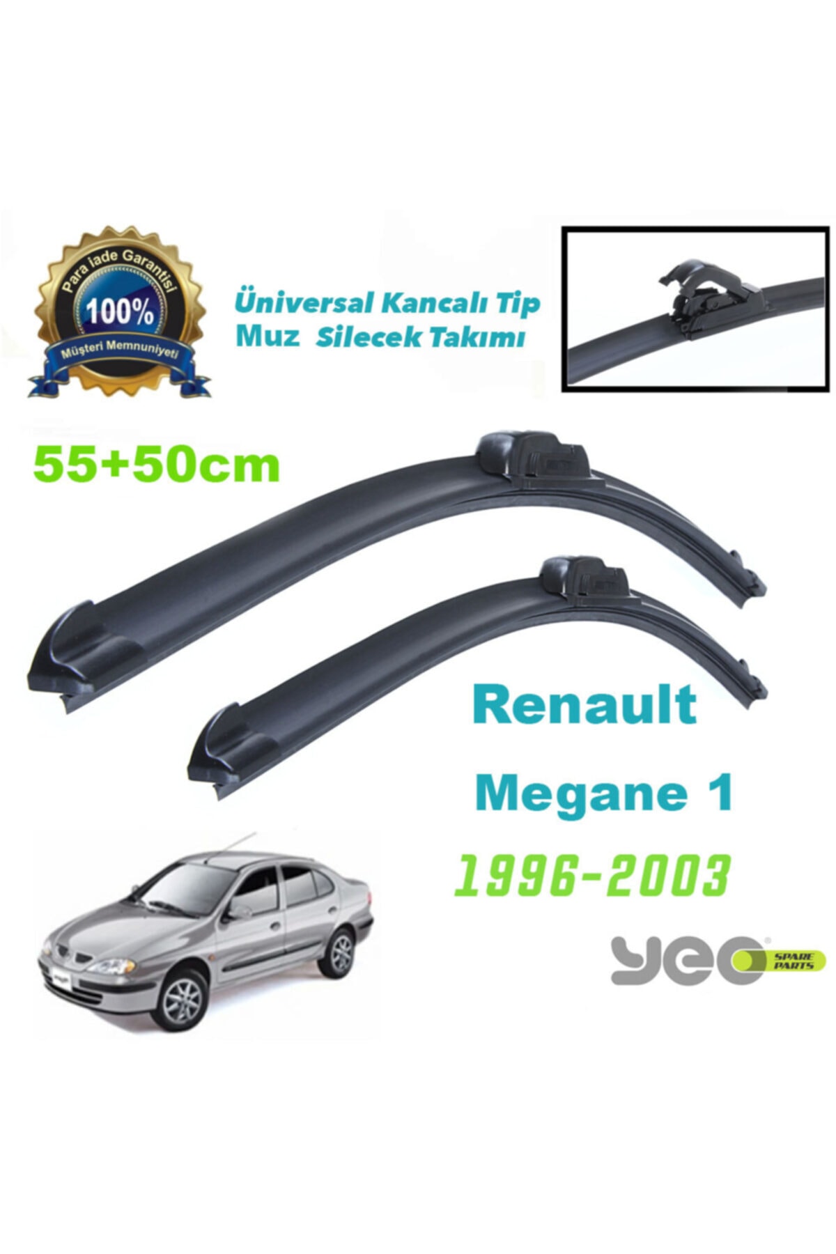 YEO Renault Megane 1 Aeroflex Muz Silecek Takımı