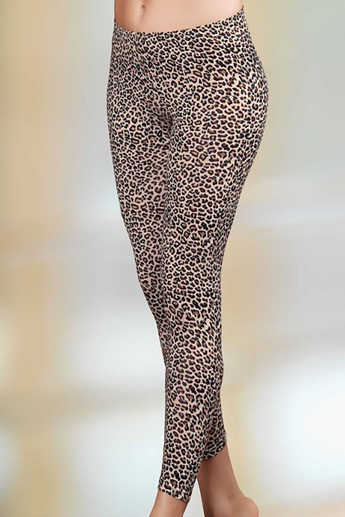 Şahinler Colanți De Damă Maro Leopard Lycra Leopard Femeie - 2XL