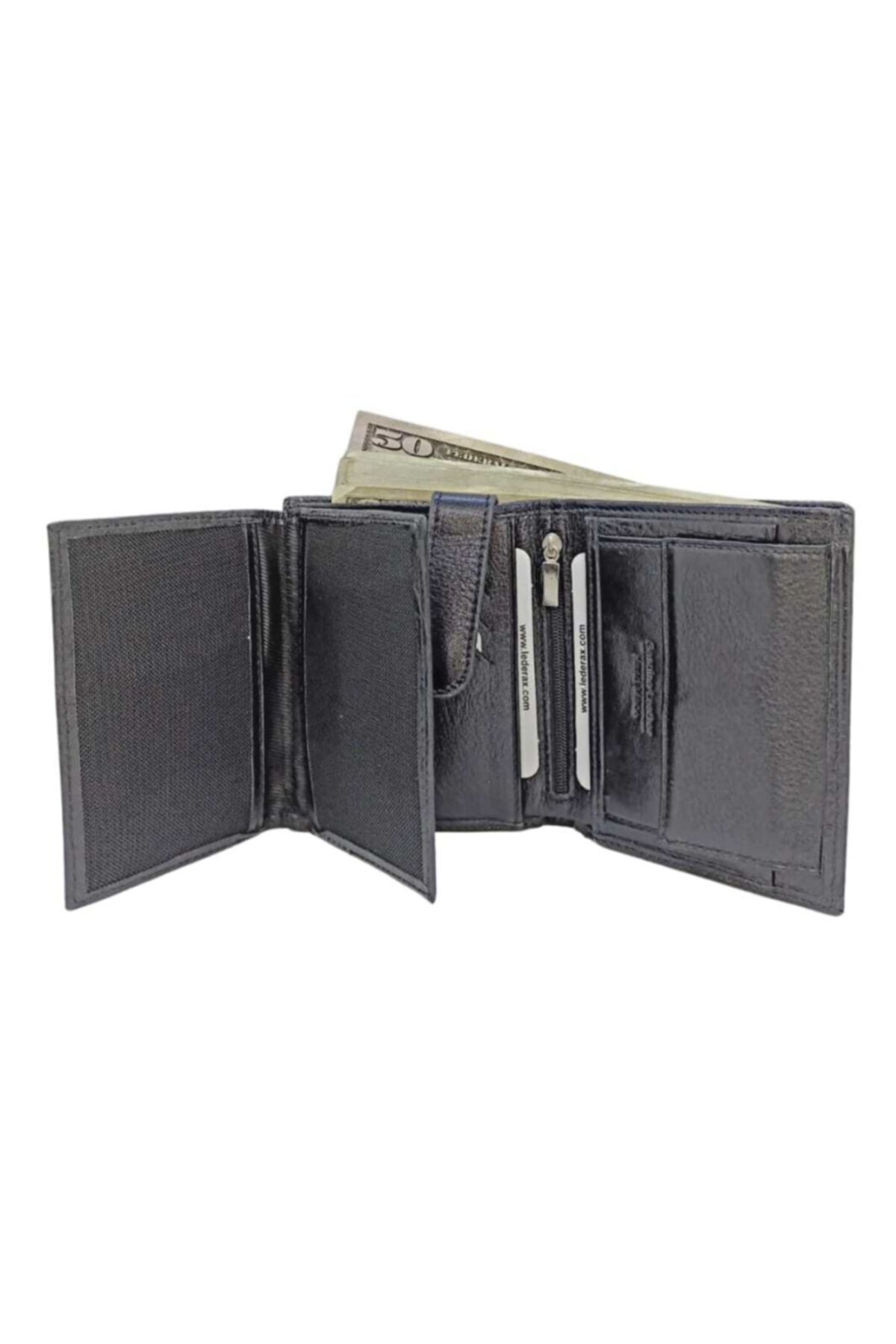 کیف پول مردانه مشکی Lederax | LD-00057 اورجینال - تصویر 3