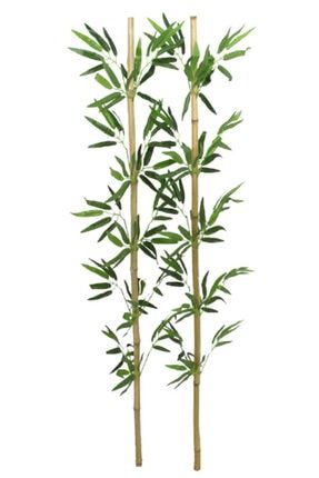 Yapay Yapraklı Dekoratif Bambu Çubuğu 100cm 2 Adet 2adet-100cm