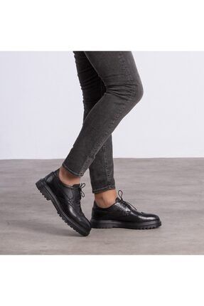 Siyah Bağcıklı Oxford Eva Taban Hakiki Deri Erkek Ayakkabı TYC00190117222