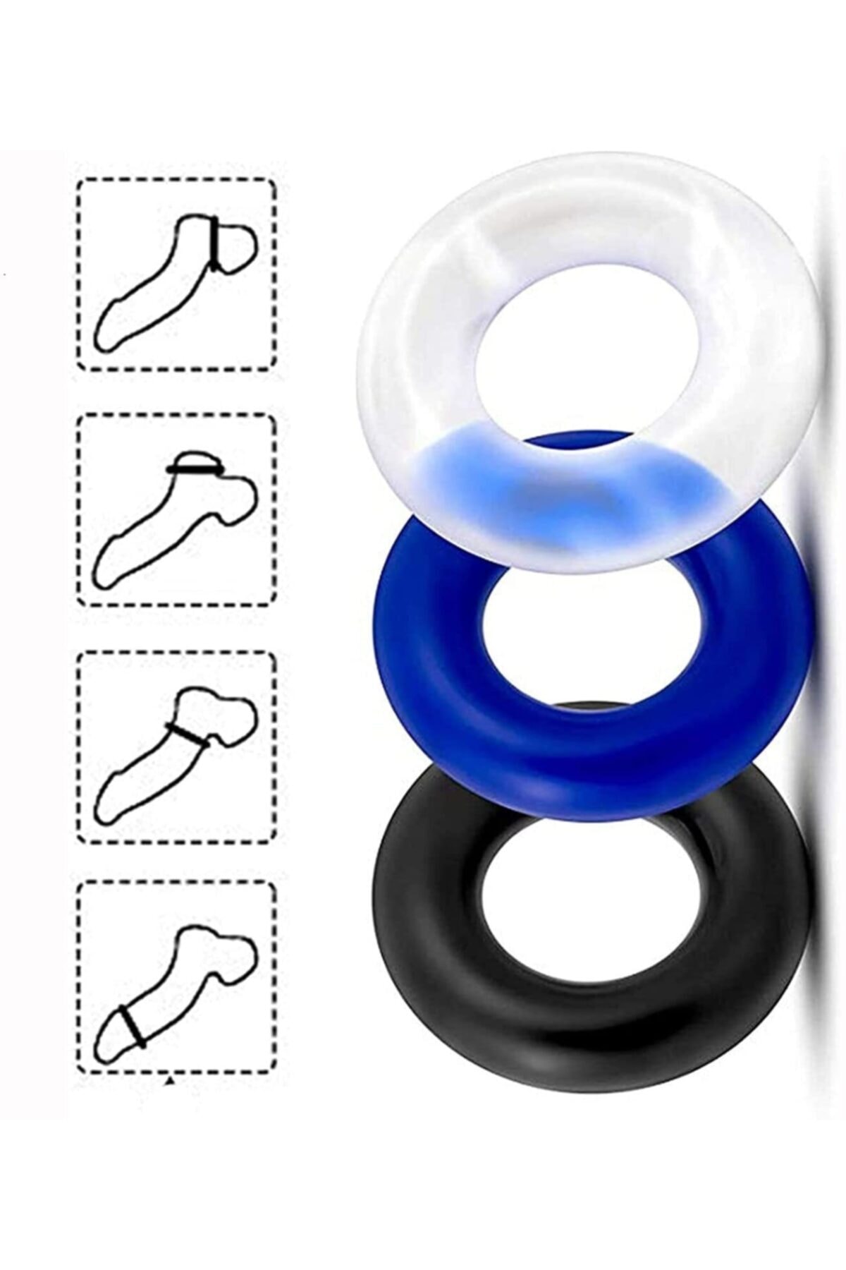 Penis Halkası 3'lü Set 4