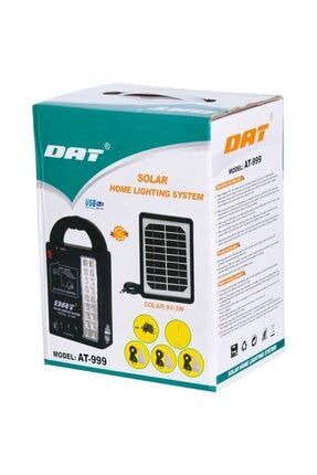 Dat At-999 Solar Güneş Enerjili Aydınlatma Sistemi Kamp Feneri DAT AT-999