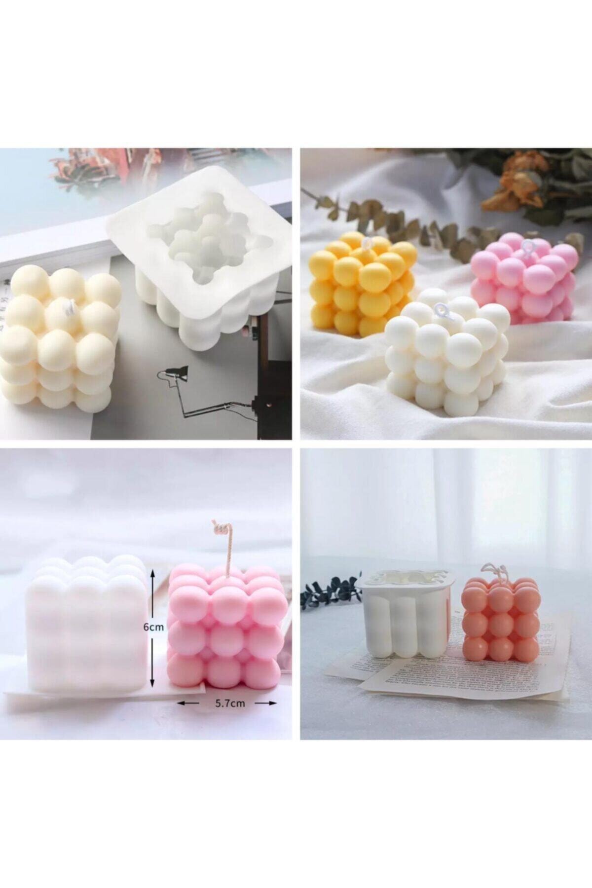 SİLİKOLOVE Tekli Mum Kalıbı Bubble Mum 6 X 6 Cm
