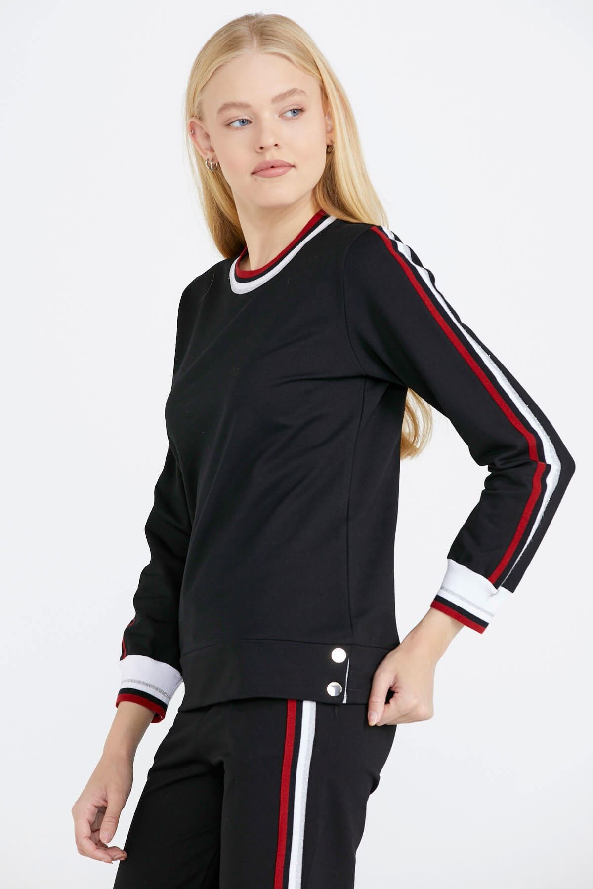 Black and best sale white womens tracksuit