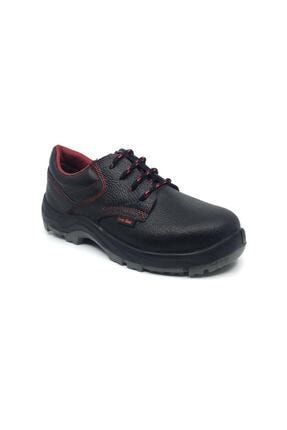 Erkek Siyah Hakiki Deri Çelik Burunlu Bağcıklı İş Güvenliği Ayakkabısı 00244