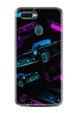 Oppo A5s Kılıf Silikon Desen Özel Seri Cars Neon 1618 a5sxfozel2