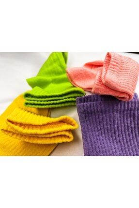 Kadın Renkli Soket Çorap 5 Çift 202111010000013