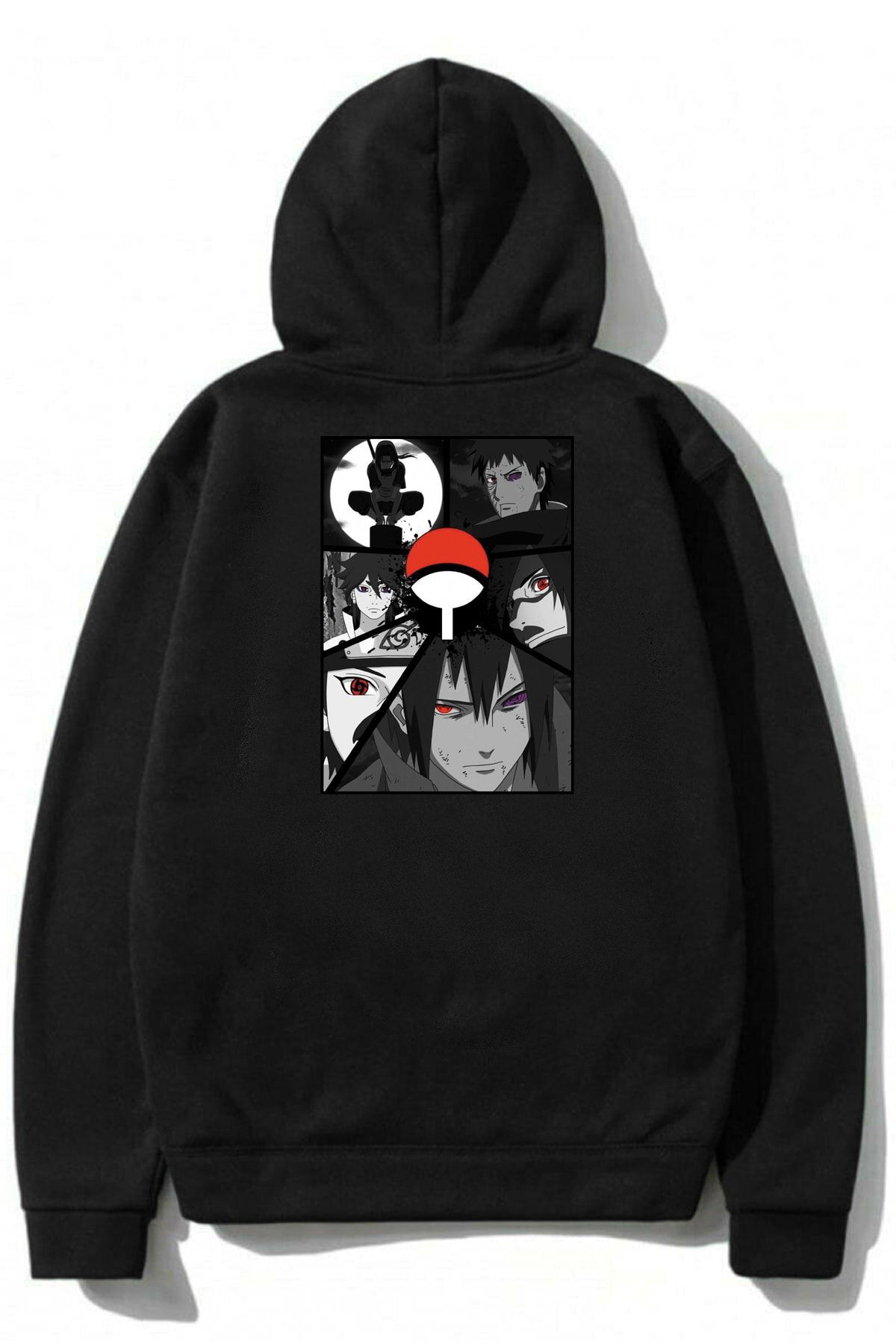 Fumood Itachi Obito Madara Kakashi Sharingan Printed Hoodie
