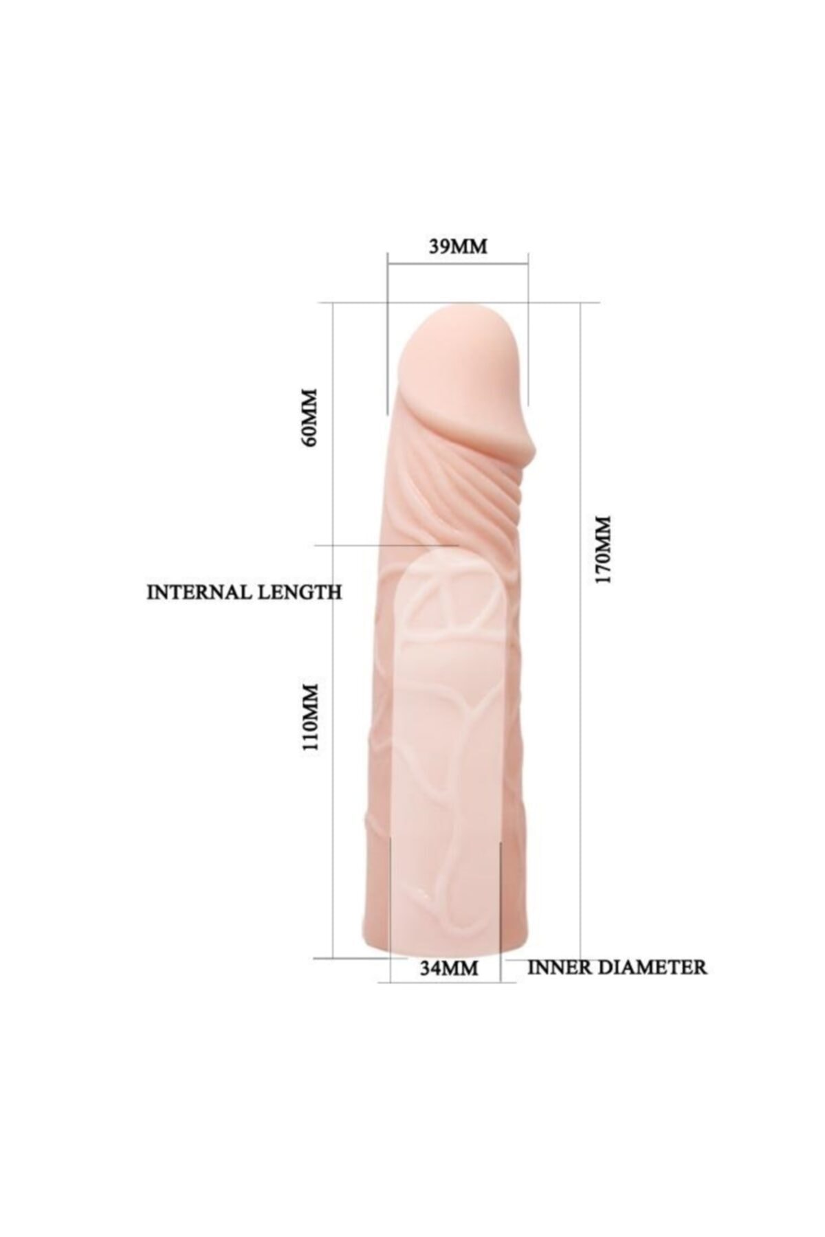Ekstra 6 Cm Uzun Yumuşak Dokulu Penis Kılıfı 3