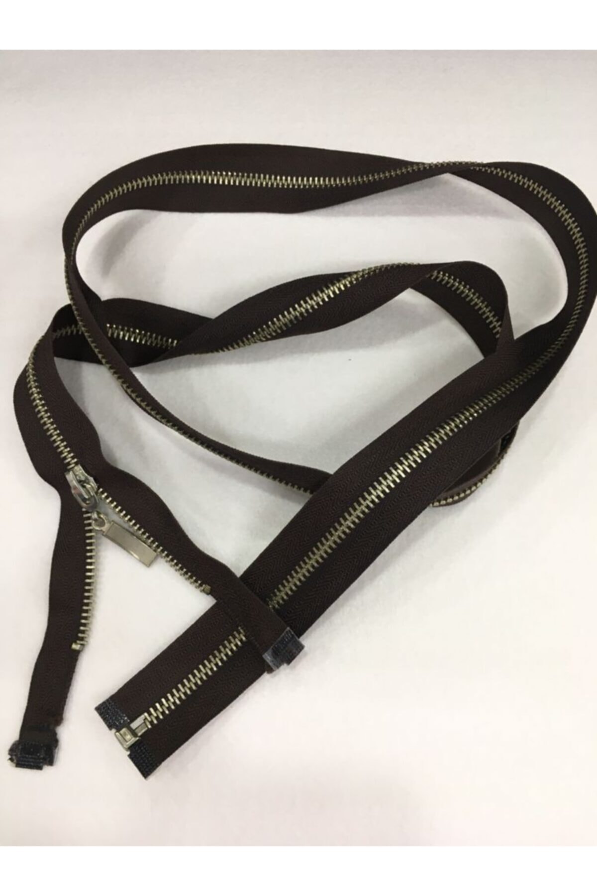 Demir Tooth Zipper 110 Cm Brown Color No:5