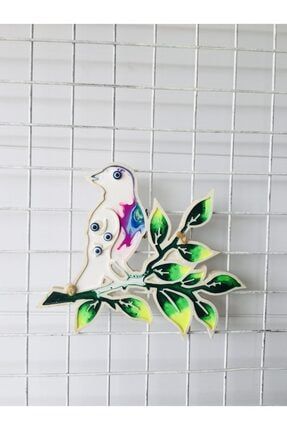 Polyester Kuş Nazar Boncuklu Dekoratif Çiçek Duvar Balkon Bahçe Kapı Süsü 7 53747
