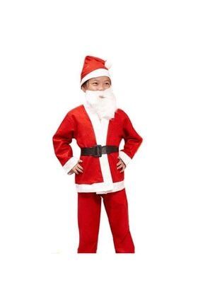 Erkek Çocuk Noel Baba Kıyafeti Kostümü 11-14 Yaş Elyaf BP21091114