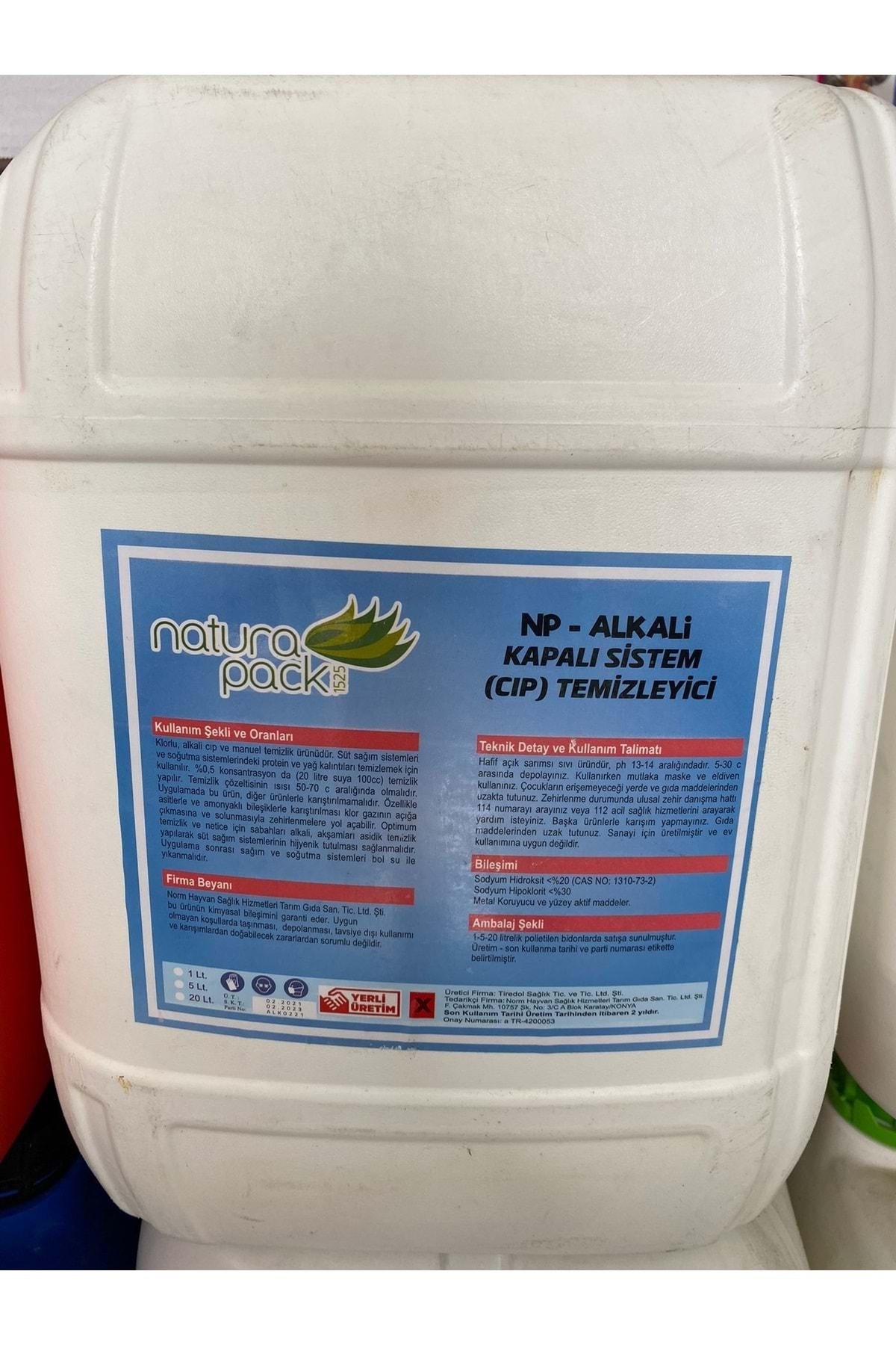 KRİSTALİÇE Alkali 20 Lt.