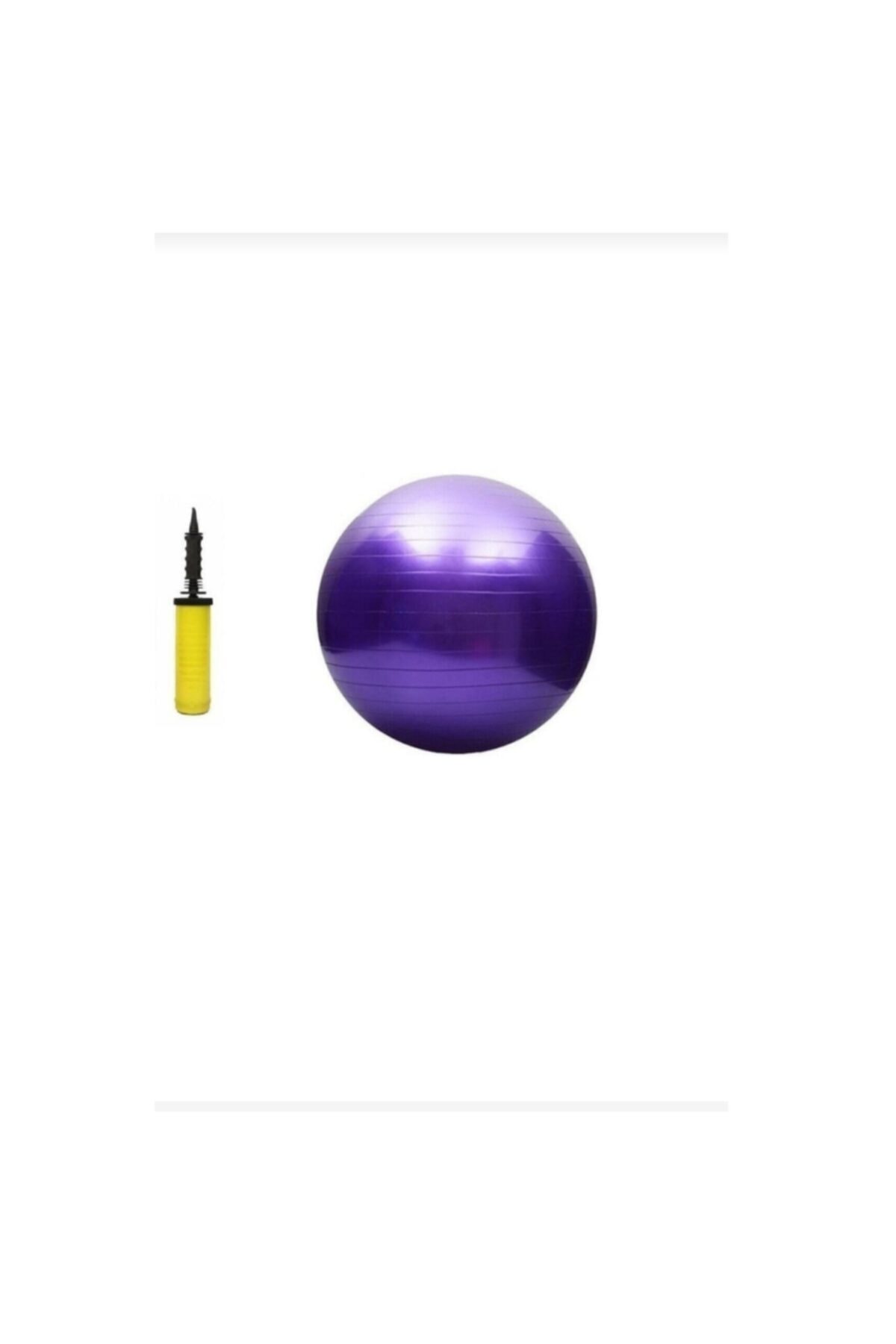 AYLA STAND 65 Cm Fitilli Pilates Topu Ve Pompa Seti Plates Denge Yoga Spor Egzersiz Top Jimnastik Fitness Gym