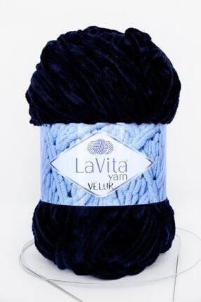 Kadife El Örgü Ipi Lavita Velur (6500-siyah) Velur Baby