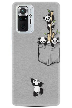 Xiaomi Redmi Note 10 Pro Uyumlu Kılıf Silikon Desen Özel Seri Pandalar 1798 note10proxfozel14