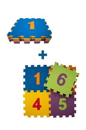 18 Parça Rakamlar Eğitici Evamat Puzzle Yer Karosu ve Oyuncak OYU084BERM