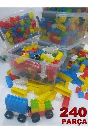 Özel Saklama Kutusunda 240 Parça Lego Seti 1.kalite Sağlıklı Plastik Zeka Geliştirici Yapı Blokları