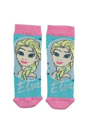 Kız Çocuk Mavi Frozen Elsa Havlu Soket Çorap FZ15132
