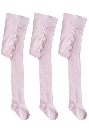 3lü Pembe Pamuklu Külotlu Çorap külotlu çorap