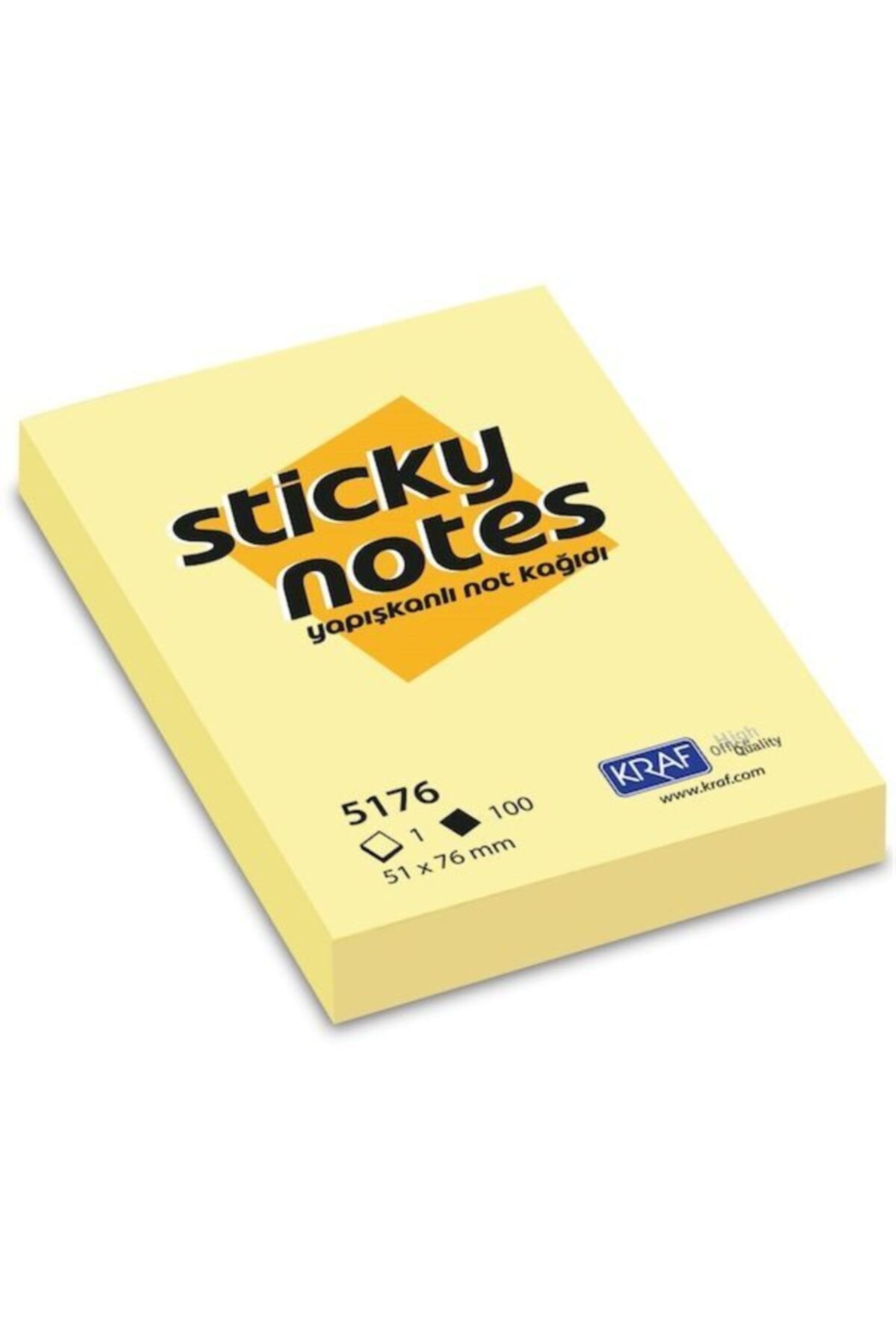KRAF Yapışkanlı Not Kağıdı 51x76 Sarı 5176