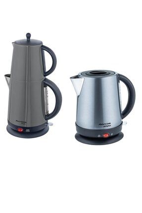 Awox Çaycı Demplus 2200 Watt Çelik Kettle & Çay Makinesi Gri X219 demplus gri çay makinesi